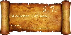 Streicher Tímea névjegykártya