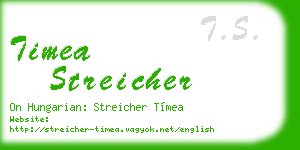 timea streicher business card